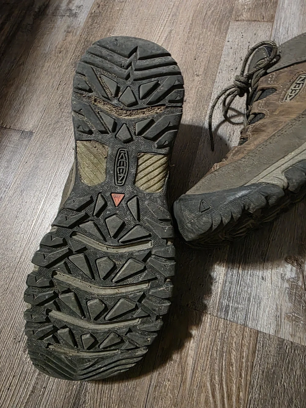 Keen Men's Brown and Black Leather Hiking Shoes
